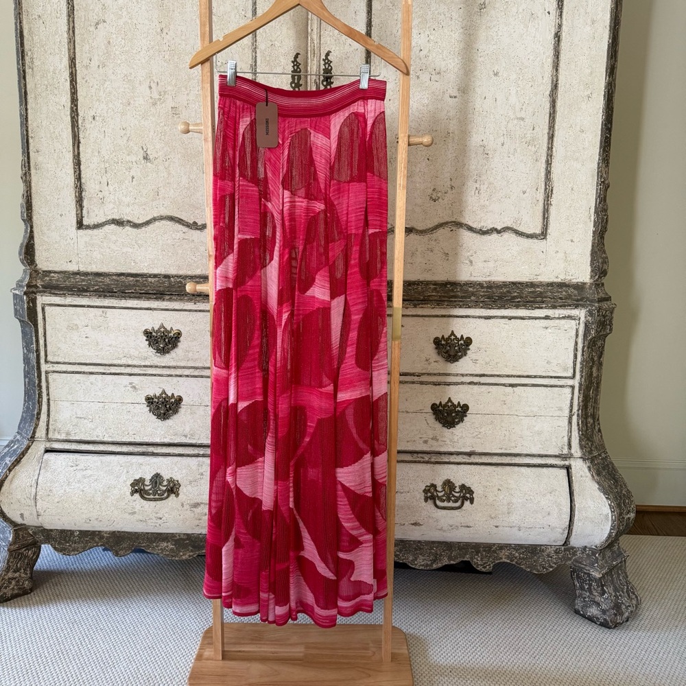 Missoni Vibrant Red and Pink A-Line Skirt